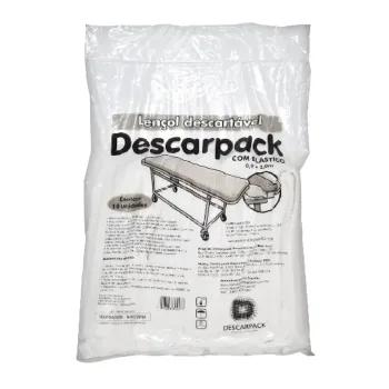 Imagem de Lençol Descartável Com Elástico 2m X 0,9m Descarpack - Pacote Com 10 Unidades